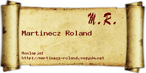 Martinecz Roland névjegykártya