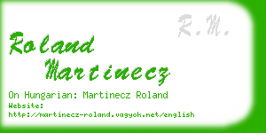 roland martinecz business card
